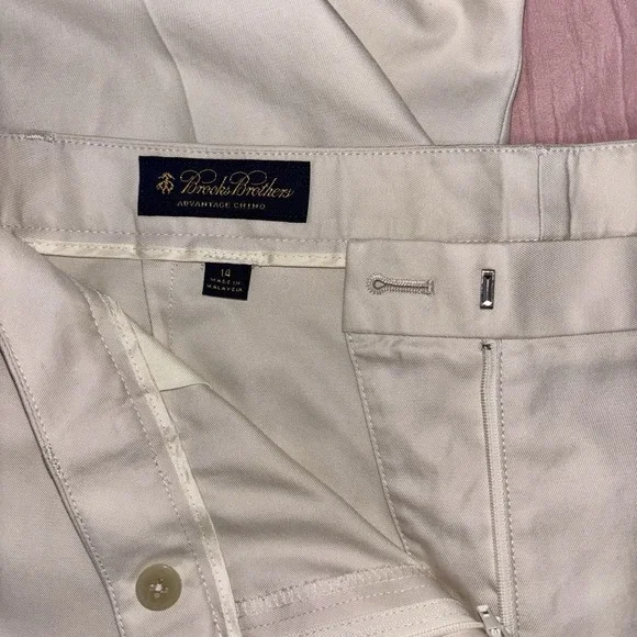 Brooks Brothers Advantage Chino Pants Women's Size 14 Beige 100% Cotton - Picture 8 of 12